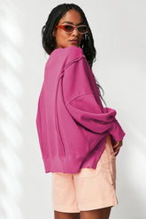 WOMEN OVERSIZED LOOSE FIT LONG SLEEVE JUMPER TOP