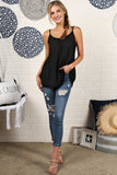 FRONT PLEATED CAMI TANK TOP WITH PLUS SIZE