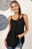 FRONT PLEATED CAMI TANK TOP WITH PLUS SIZE