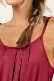FRONT PLEATED CAMI TANK TOP WITH PLUS SIZE