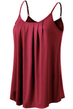 FRONT PLEATED CAMI TANK TOP WITH PLUS SIZE