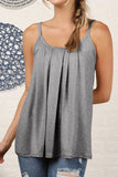 FRONT PLEATED CAMI TANK TOP WITH PLUS SIZE