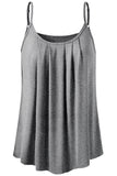 FRONT PLEATED CAMI TANK TOP WITH PLUS SIZE