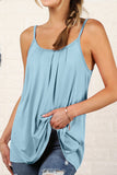 FRONT PLEATED CAMI TANK TOP WITH PLUS SIZE