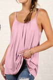 FRONT PLEATED CAMI TANK TOP WITH PLUS SIZE