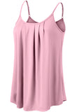 FRONT PLEATED CAMI TANK TOP WITH PLUS SIZE