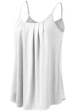 FRONT PLEATED CAMI TANK TOP WITH PLUS SIZE