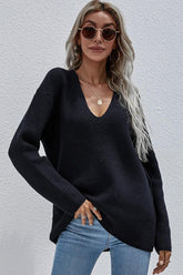 DEEP V NECK TOPS - Doublju