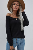 SEXY OFF SHOULDER SOLID COLOR TOP - Doublju