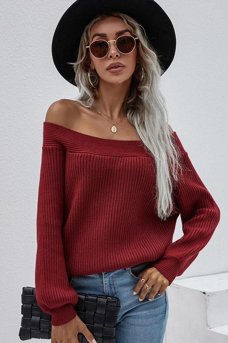 SEXY OFF SHOULDER SOLID COLOR TOP - Doublju