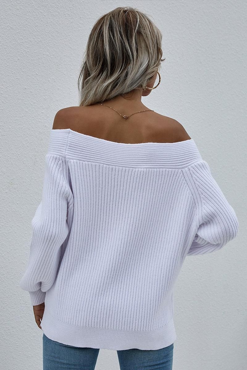 SEXY OFF SHOULDER SOLID COLOR TOP - Doublju