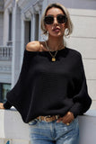 LOOSE STRAPLESS LARGE SIZE SOLID COLOR SWEATER - Doublju