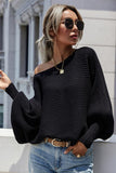 LOOSE STRAPLESS LARGE SIZE SOLID COLOR SWEATER - Doublju