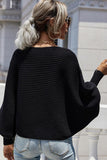 LOOSE STRAPLESS LARGE SIZE SOLID COLOR SWEATER - Doublju