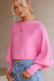 LOOSE STRAPLESS LARGE SIZE SOLID COLOR SWEATER - Doublju