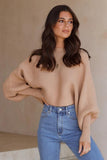 LOOSE STRAPLESS LARGE SIZE SOLID COLOR SWEATER - Doublju