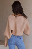 LOOSE STRAPLESS LARGE SIZE SOLID COLOR SWEATER - Doublju