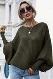 LOOSE STRAPLESS LARGE SIZE SOLID COLOR SWEATER - Doublju