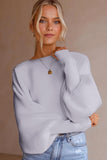 LOOSE STRAPLESS LARGE SIZE SOLID COLOR SWEATER - Doublju