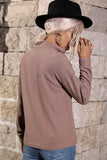 ZIP UP NECK CASUAL TOP - Doublju