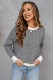 WOMENS ZIG ZAG PATTERNED SWEATER TOP - Doublju