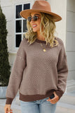 WOMENS ZIG ZAG PATTERNED SWEATER TOP - Doublju