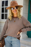 WOMENS ZIG ZAG PATTERNED SWEATER TOP - Doublju