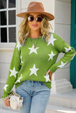WOMENS STAR PATTERN SWEATER TOP - Doublju