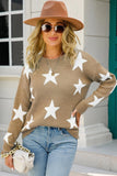 WOMENS STAR PATTERN SWEATER TOP - Doublju