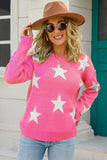 WOMENS STAR PATTERN SWEATER TOP - Doublju