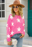 WOMENS STAR PATTERN SWEATER TOP - Doublju