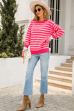 WOMENS STRIPE CASUAL TOP - Doublju