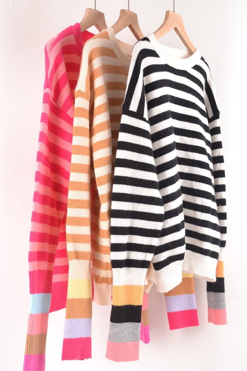 WOMENS STRIPE CASUAL TOP - Doublju
