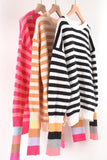 WOMENS STRIPE CASUAL TOP - Doublju