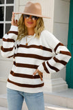 WOMENS STRIPE BASIC CASUAL TOP - Doublju