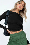 WOMEN LONG SLEEVE BACKLESS TIGHT T SHIRT
