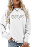 WOMEN LETTER PRINTING LONG SLEEVE PULLOVER