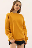 CREW NECK LONG SLEEVE PULLOVER TOPS SWEATSHIRT - Doublju