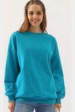 CREW NECK LONG SLEEVE PULLOVER TOPS SWEATSHIRT - Doublju
