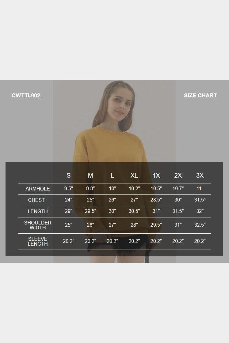 CREW NECK LONG SLEEVE PULLOVER TOPS SWEATSHIRT - Doublju