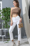LONG SLEEVE ONE SHOULDER BASIC TOP