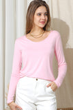 LONG SLEEVE ROUND NECK TUNIC CASUAL T SHIRT