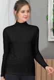 LONG SLEEVE TURTLE NECK TUNIC CASUAL TOP