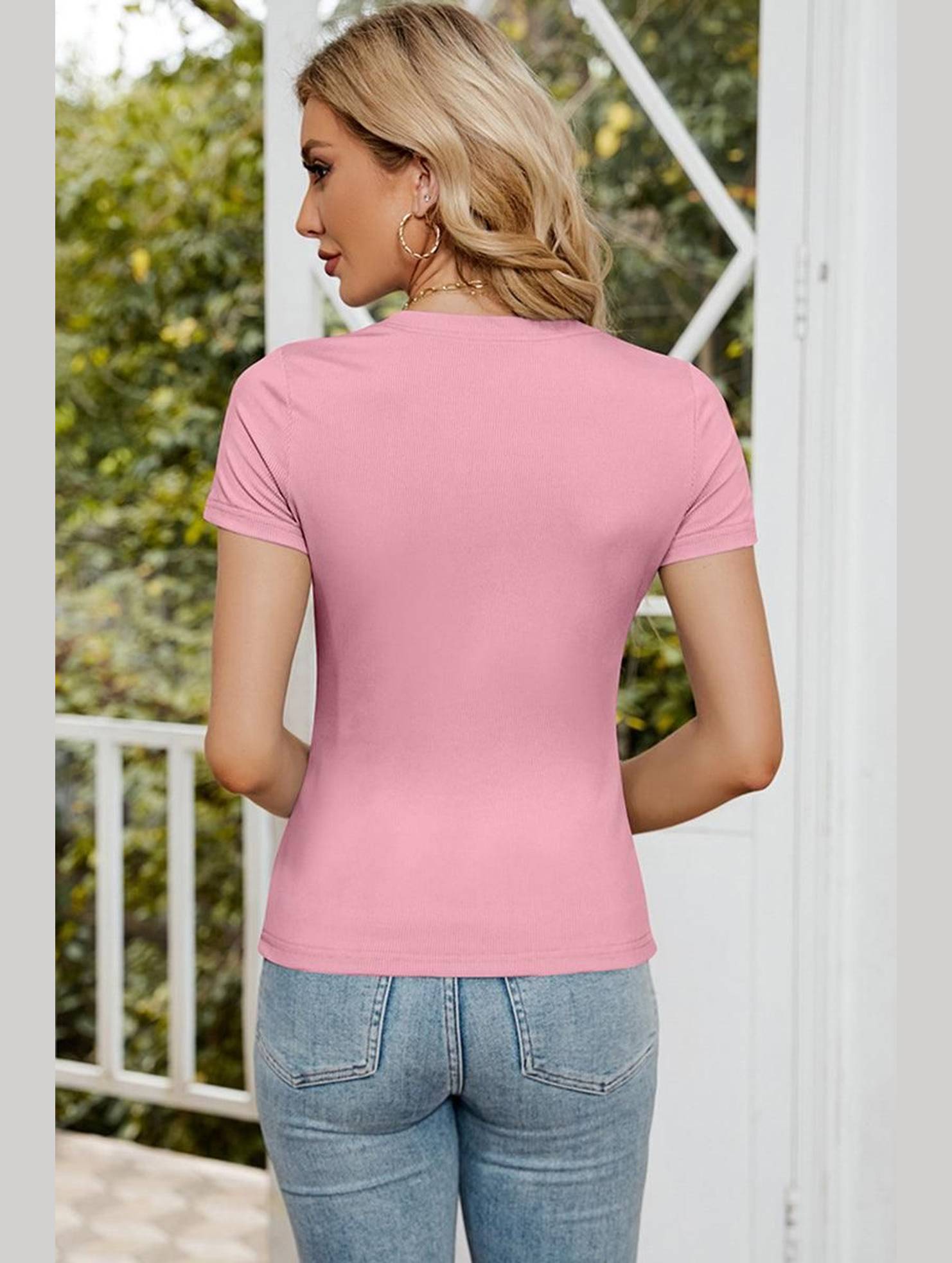 SIMPLE BASIC CREW NECK KNIT TOP - Doublju