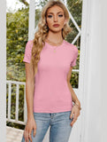 SIMPLE BASIC CREW NECK KNIT TOP - Doublju