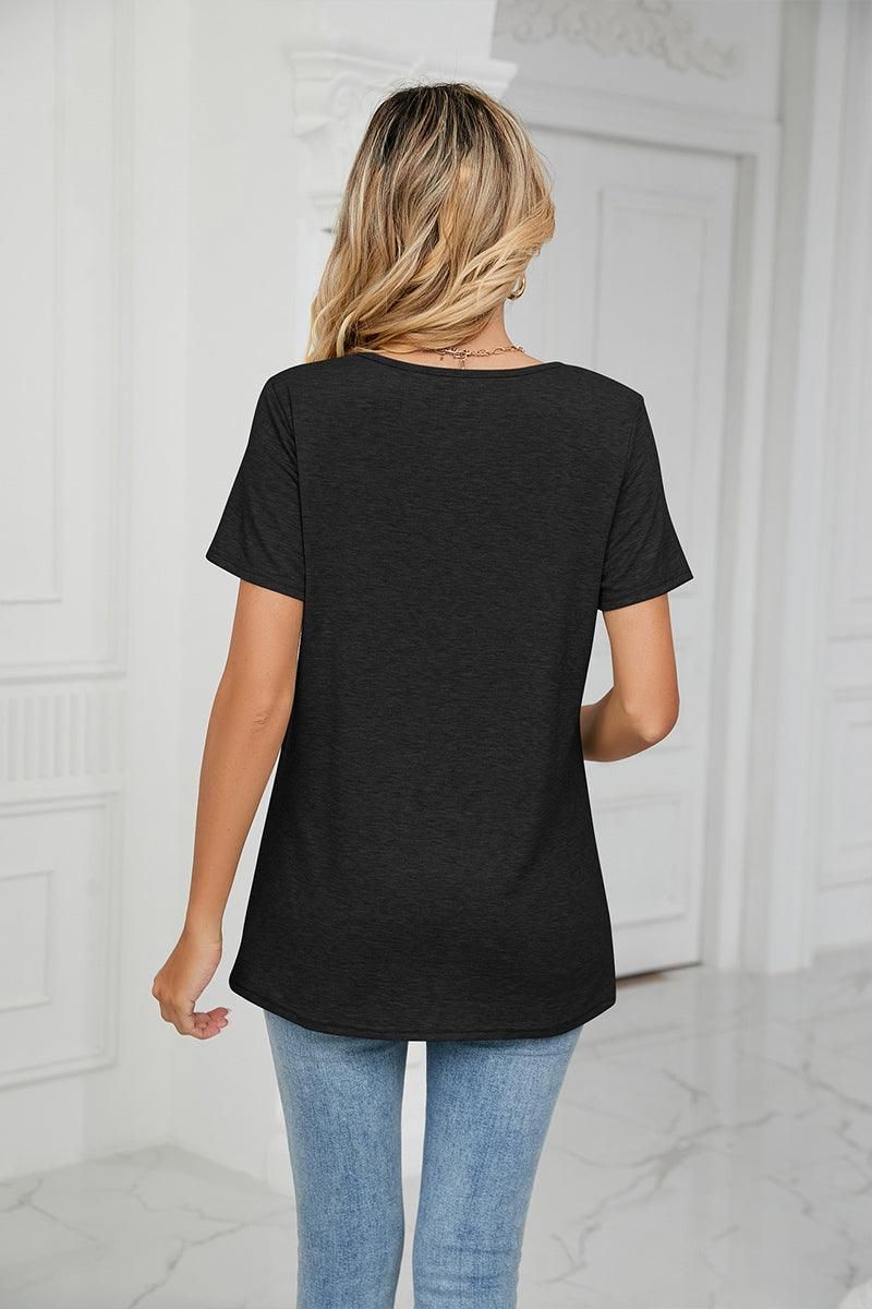SUMMER PLEATED NEW CASUAL TOP - Doublju