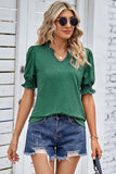 PRINCESS PUFF SHORT SLEEVE V NECK TEE - Doublju