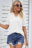 PRINCESS PUFF SHORT SLEEVE V NECK TEE - Doublju