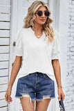 PRINCESS PUFF SHORT SLEEVE V NECK TEE - Doublju