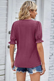 PRINCESS PUFF SHORT SLEEVE V NECK TEE - Doublju
